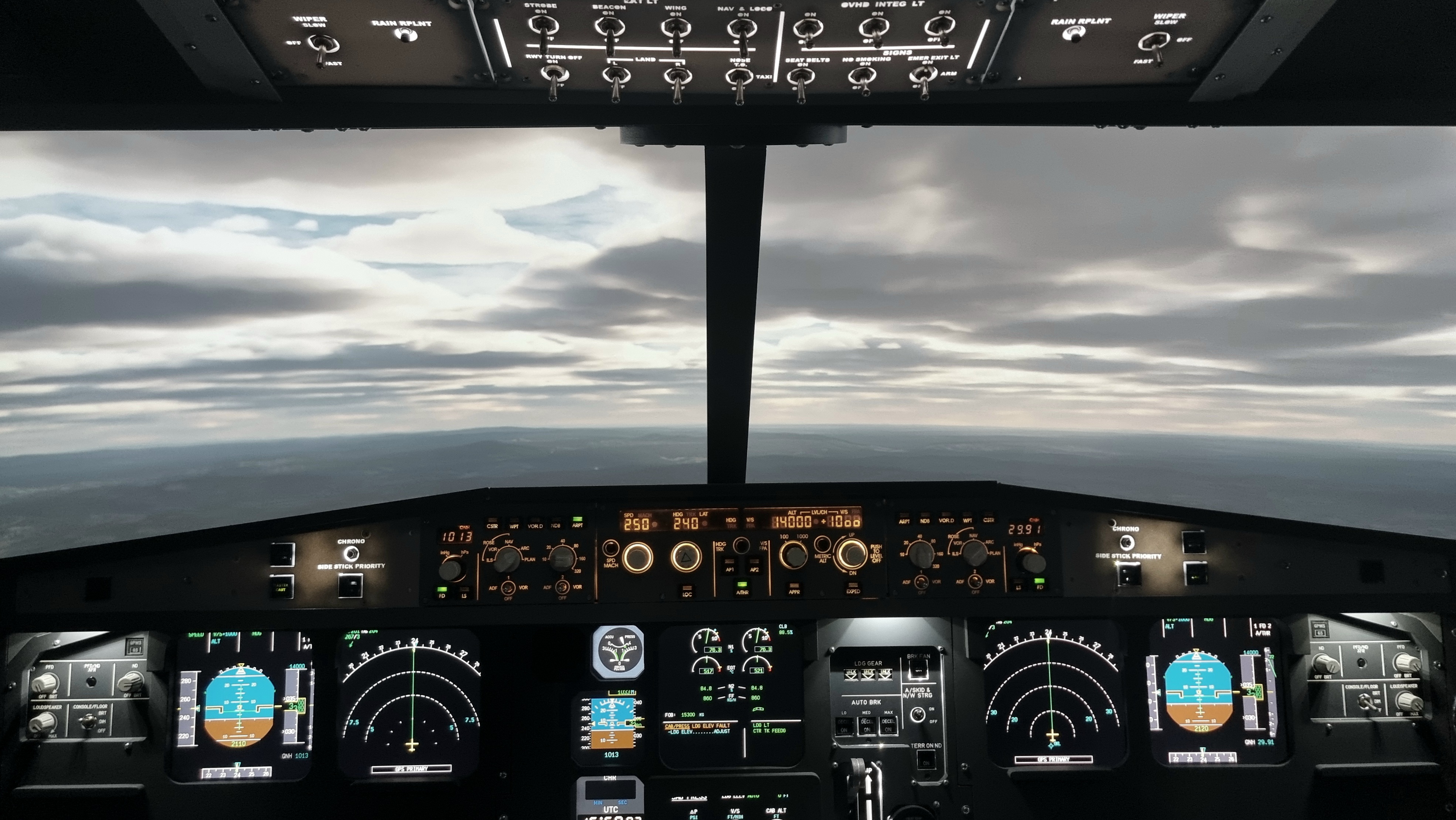 Pilotní kabina Airbus A320
